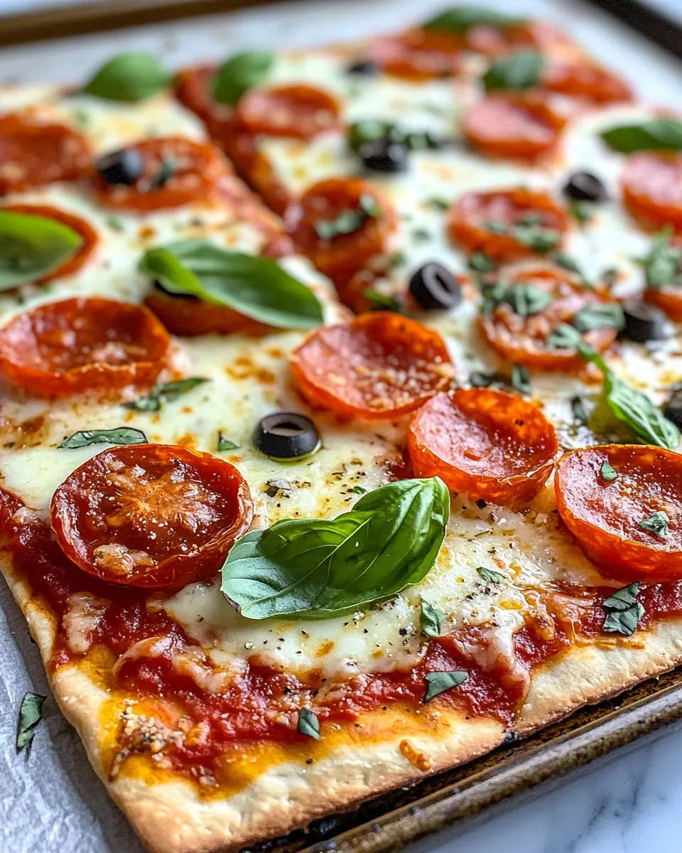 Classic Oven-Roasted Tomato Pepperoni Flatbread image