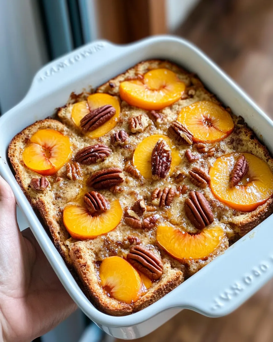 Homemade Overnight Peach-Pecan French Toast Bake photo