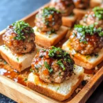 Homemade Peach-Bourbon BBQ Meatball Sliders photo