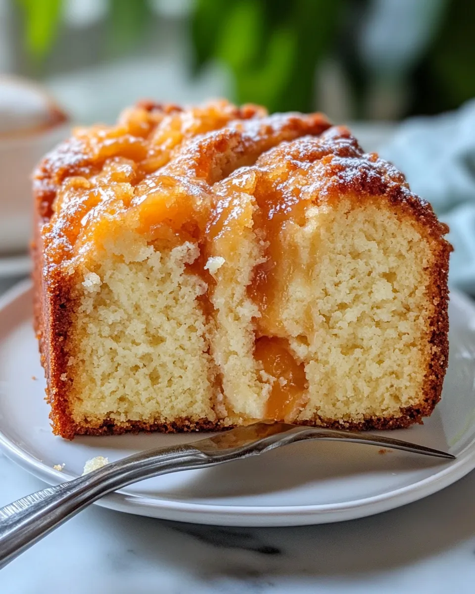 Homemade Peach-Butter Swirl Pound Cake photo
