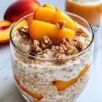 Homemade Peach-Ginger Overnight Oats Parfait recipe photo