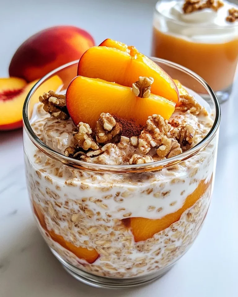 Homemade Peach-Ginger Overnight Oats Parfait recipe photo
