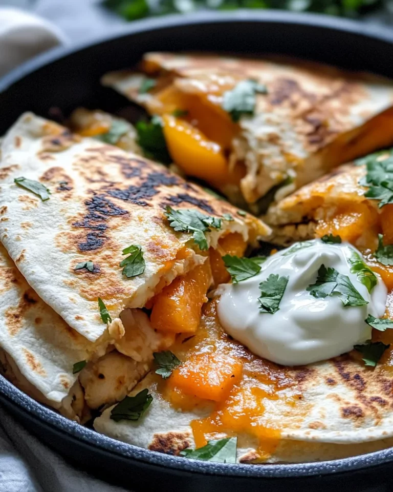 Homemade Peach-Poblano Chicken Quesadillas photo