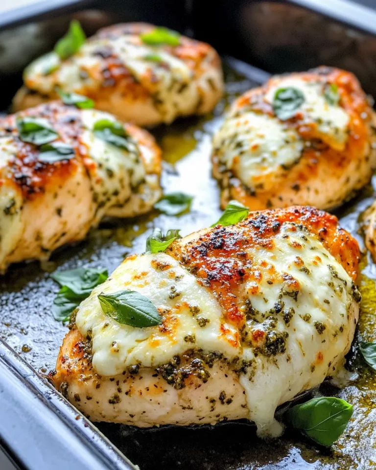 Homemade Pesto-Mozzarella Stuffed Chicken Halves photo