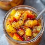 Homemade Pickled Peach Relish for Burgers recipe photo