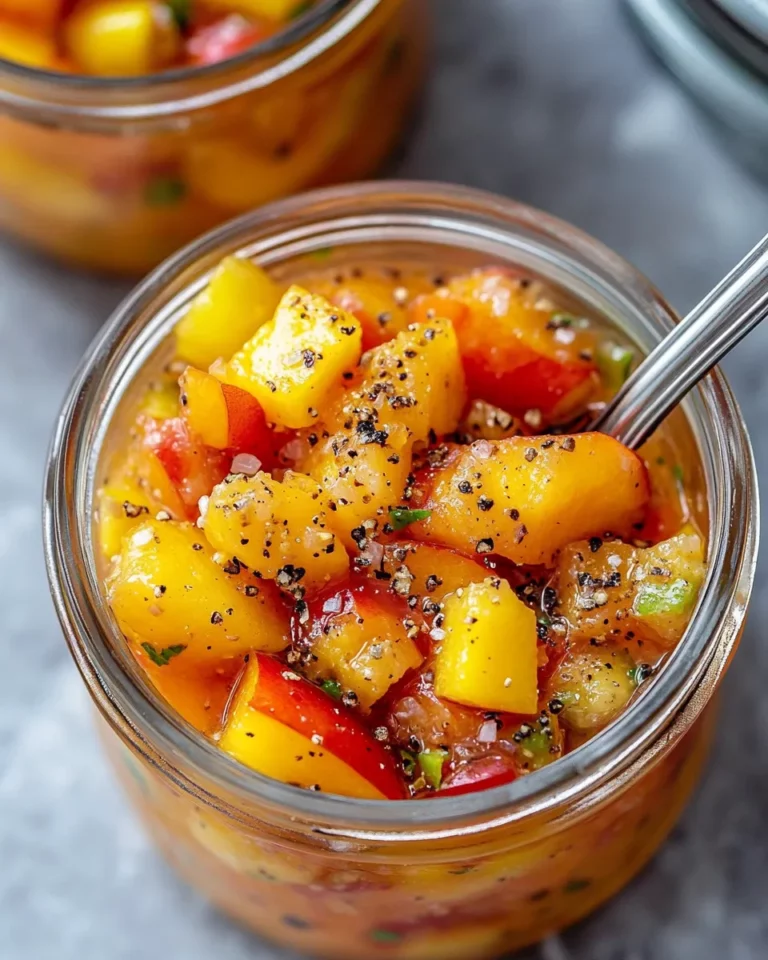 Homemade Pickled Peach Relish for Burgers recipe photo