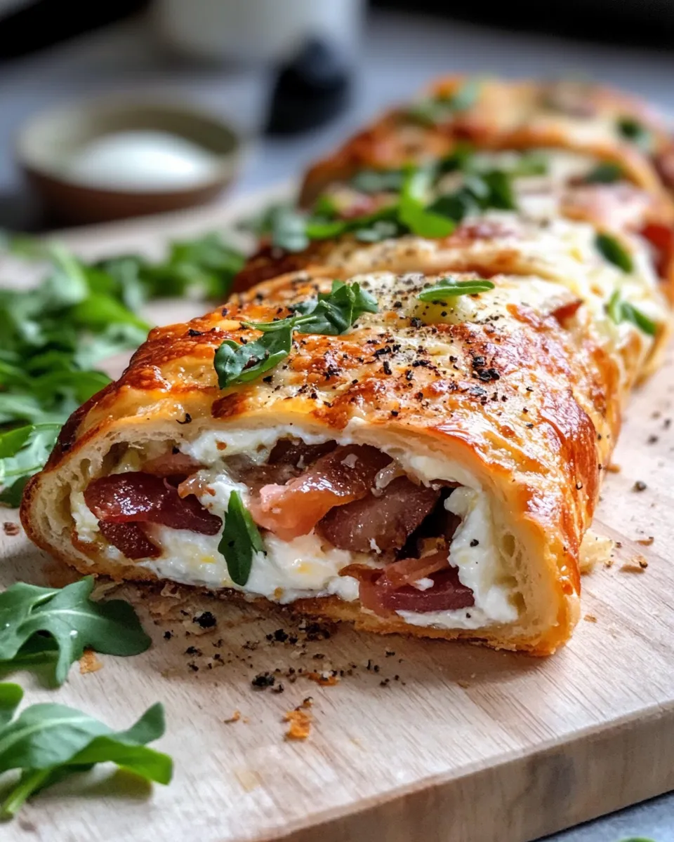 Homemade Prosciutto-Fig Jam Breakfast Stromboli picture