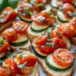 Homemade Roasted Tomato & Zucchini Bruschetta Board photo