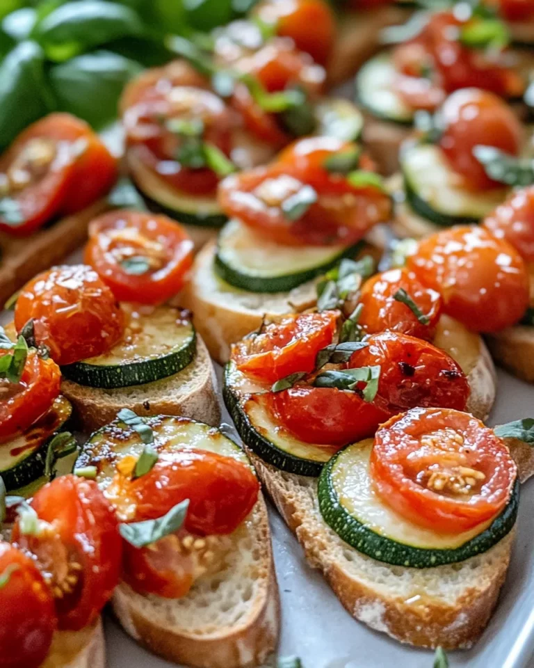Homemade Roasted Tomato & Zucchini Bruschetta Board photo