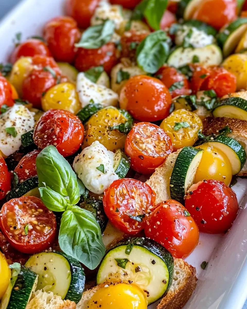 Classic Roasted Tomato & Zucchini Bruschetta Board image