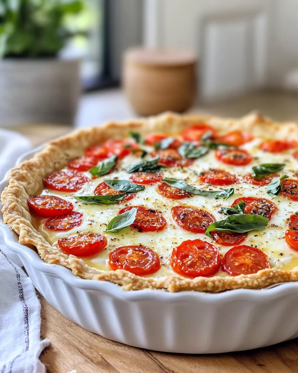 Easy Rustic Tomato-Basil Buttermilk Pie recipe photo