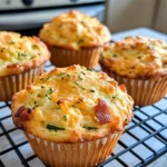 Homemade Savory Cheddar-Bacon Zucchini Muffins photo