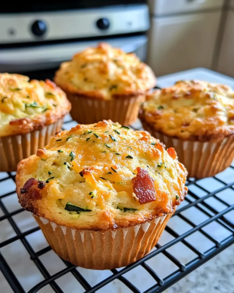 Homemade Savory Cheddar-Bacon Zucchini Muffins photo