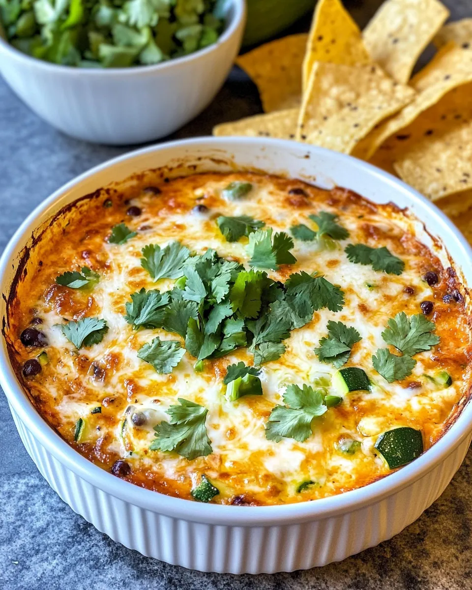 Delicious Smoky Chipotle Zucchini Queso Dip dish photo