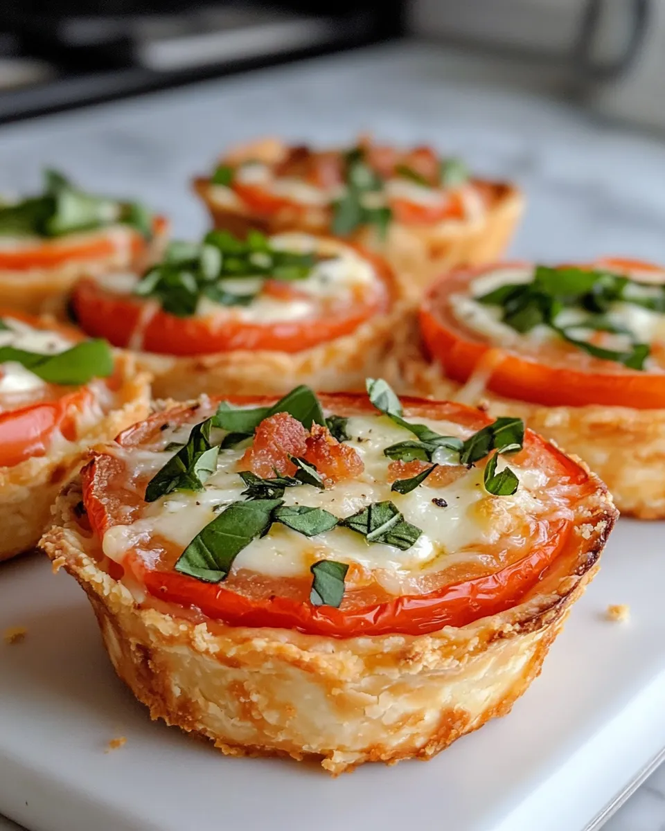 Homemade Southern Tomato Pie Minis (Muffin Tin) recipe photo