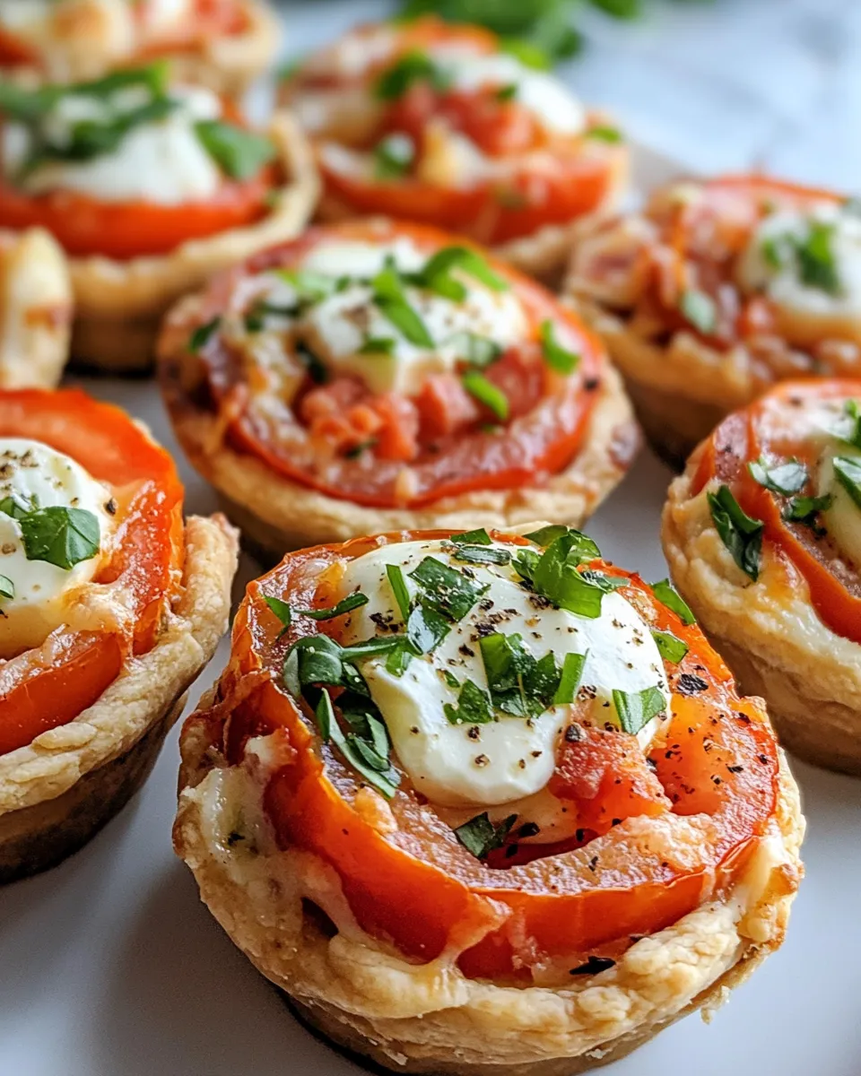 Classic Southern Tomato Pie Minis (Muffin Tin) dish photo