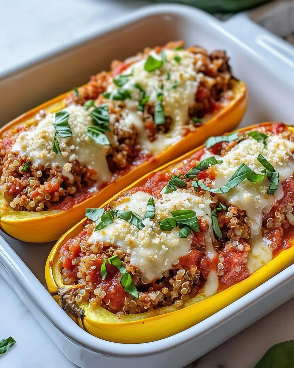Easy Stuffed Summer Squash Parmesan Boats recipe photo