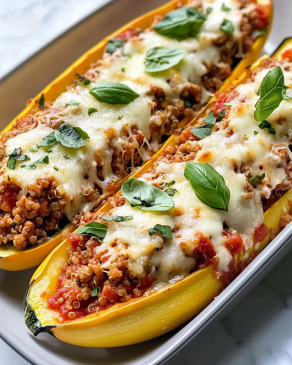 Delicious Stuffed Summer Squash Parmesan Boats dish photo