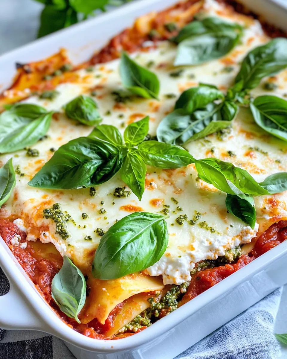 Easy Summer Squash & Ricotta Pesto Lasagna recipe photo