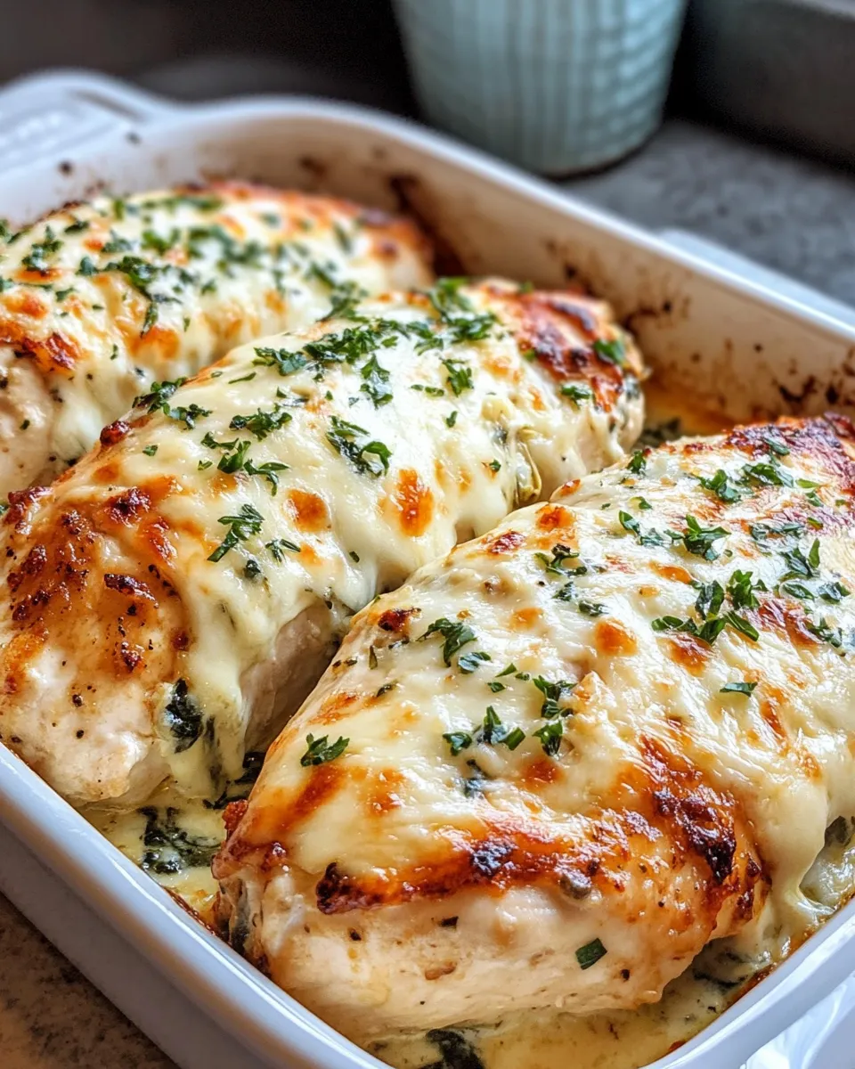 Classic Tuscan Spinach Artichoke Chicken Bake recipe image