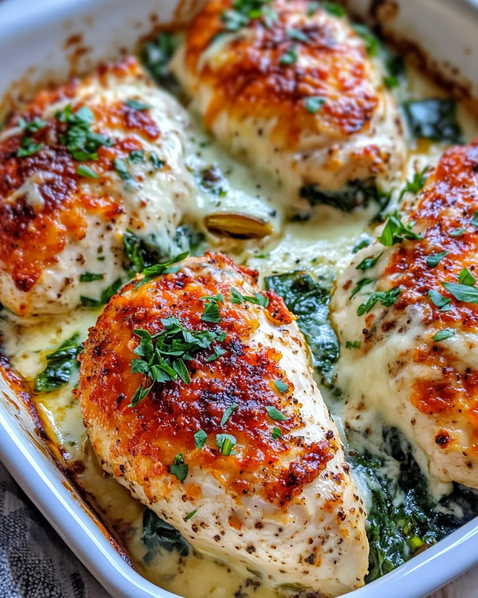 Homemade Tuscan Spinach Artichoke Chicken Bake food shot