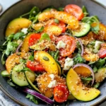 Homemade Zucchini-Nectarine Crunch Salad (Tahini Dressing) photo
