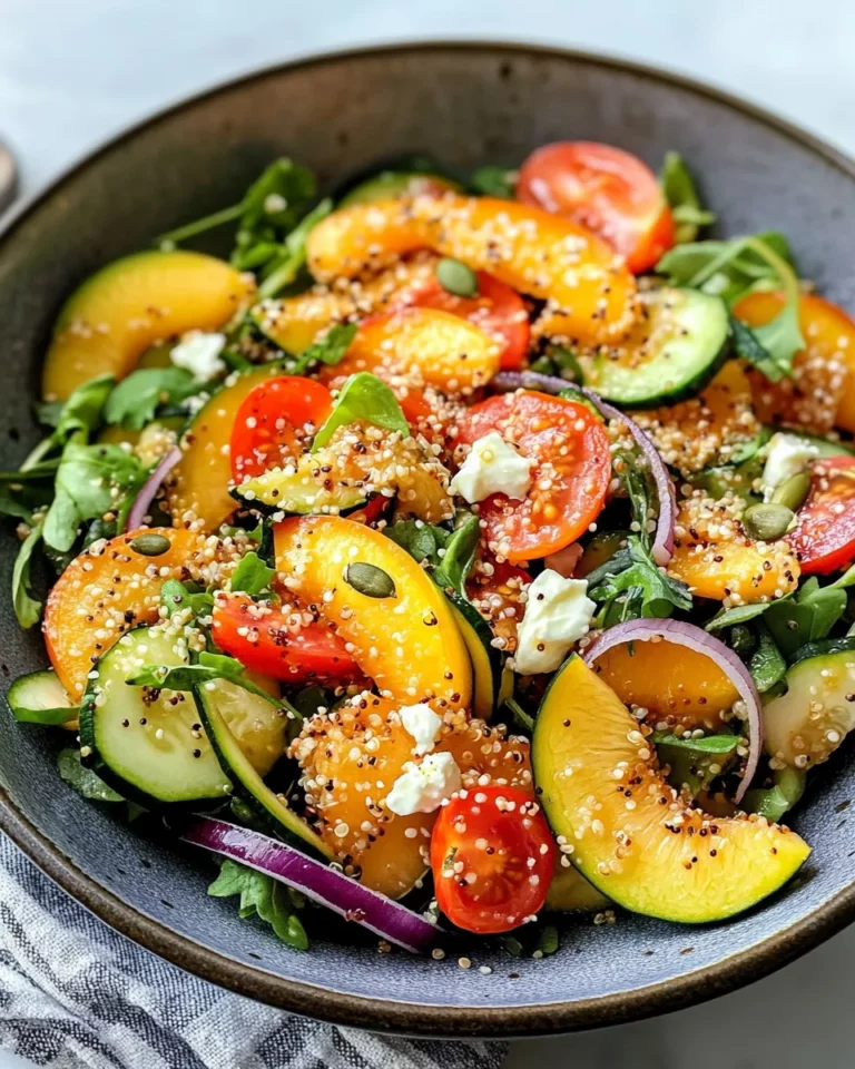Homemade Zucchini-Nectarine Crunch Salad (Tahini Dressing) photo