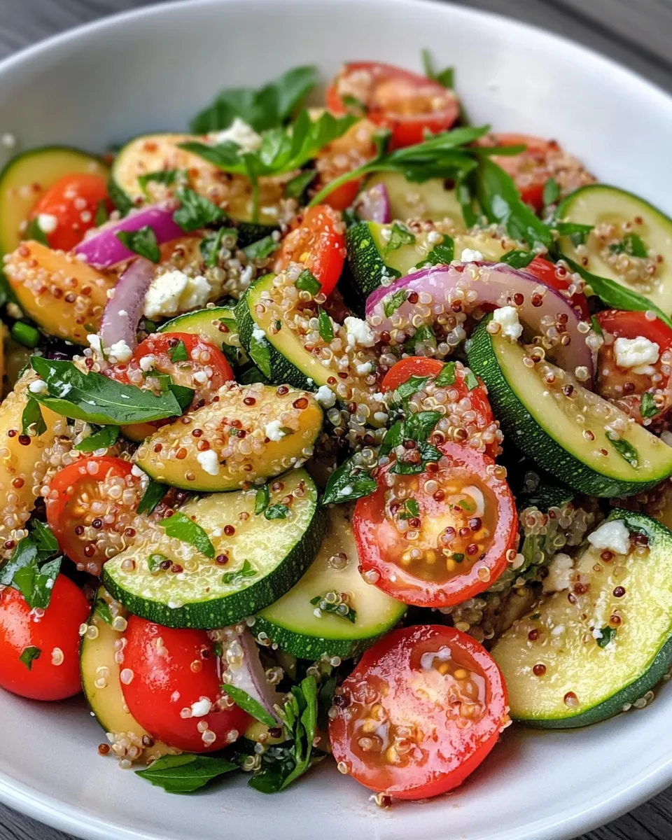 Classic Zucchini-Nectarine Crunch Salad (Tahini Dressing) dish photo