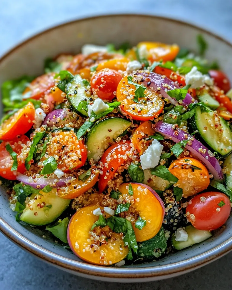 Easy Zucchini-Nectarine Crunch Salad (Tahini Dressing) recipe image