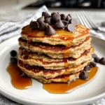 Delicious Zucchini Chocolate-Chip Protein Pancakes food shot