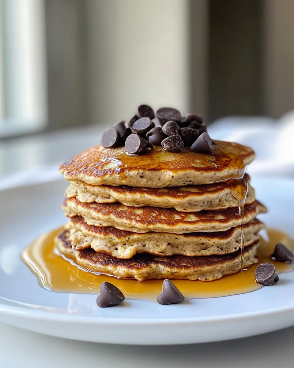 Easy Zucchini Chocolate-Chip Protein Pancakes dish photo