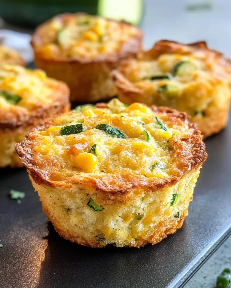 Homemade Zucchini Cornbread Casserole Cups recipe photo