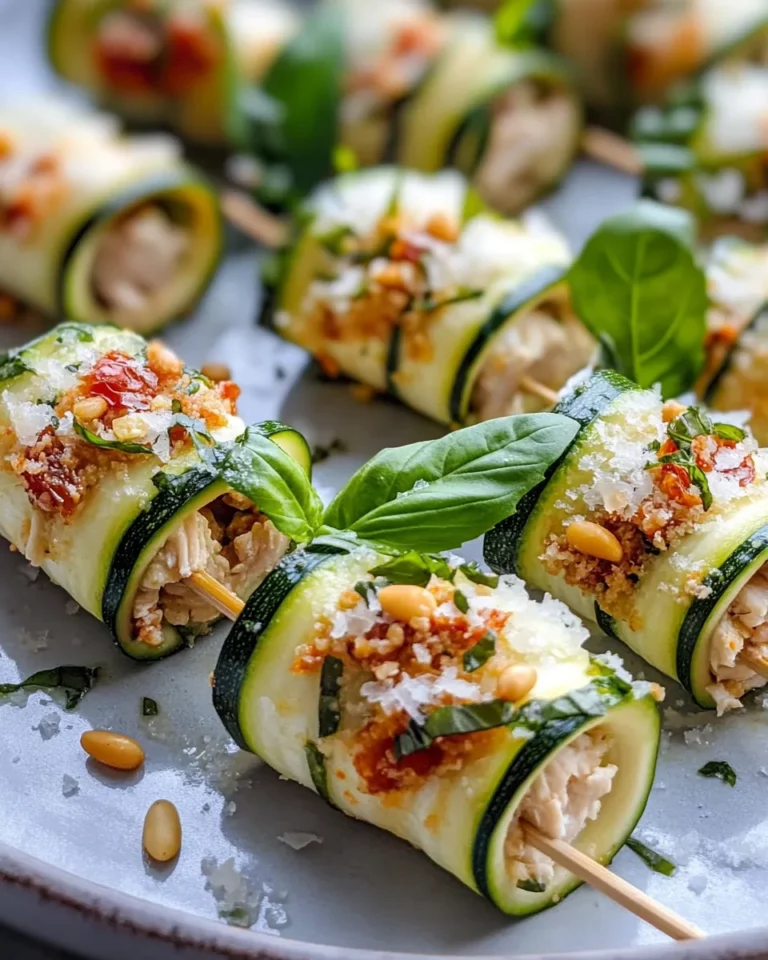 Homemade Zucchini Pesto Roll-Ups (No Pasta) recipe photo