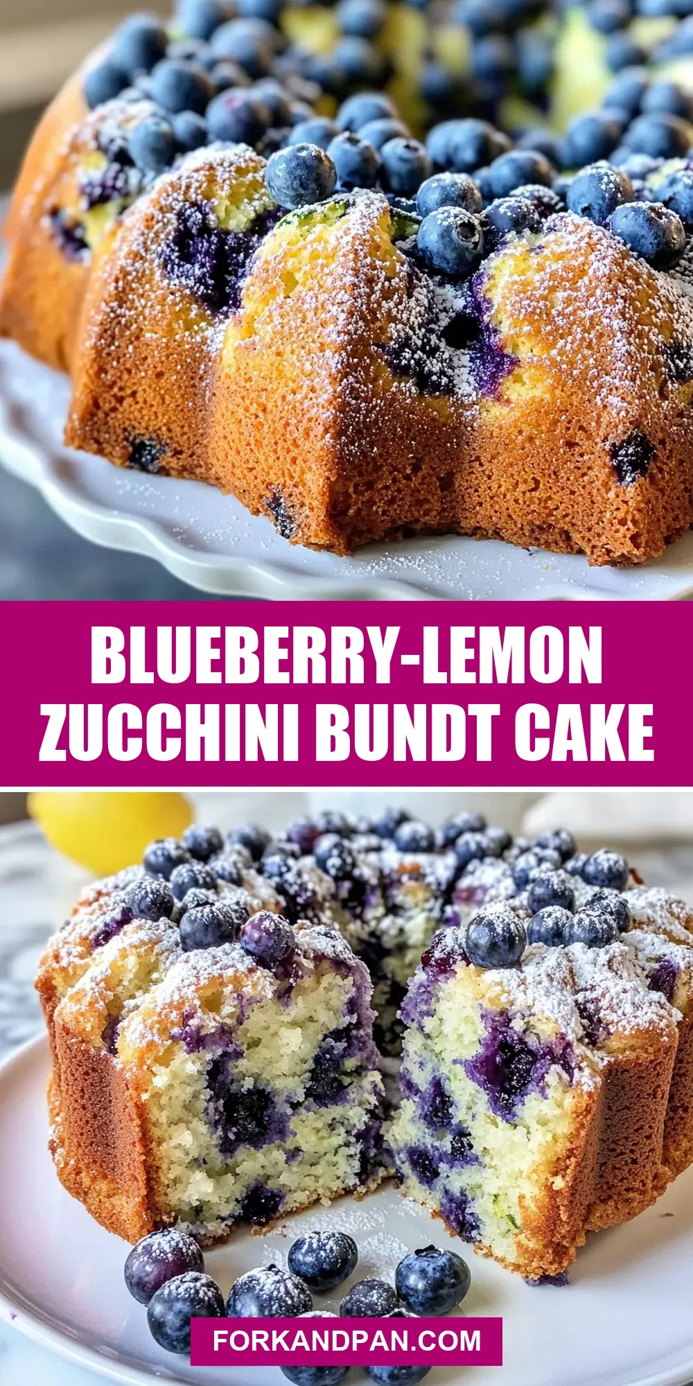 Blueberry-Lemon Zucchini Bundt Cake Recipe