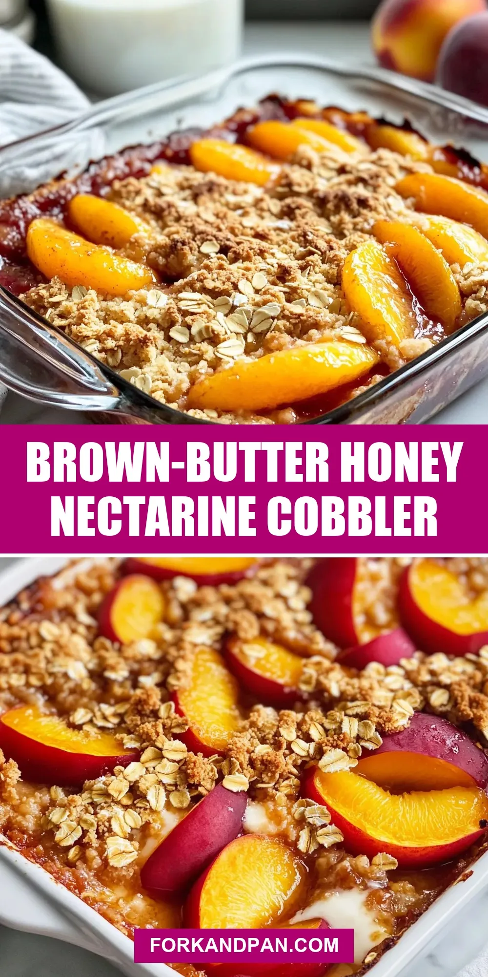 Easy Brown-Butter Honey Nectarine Cobbler Recipe