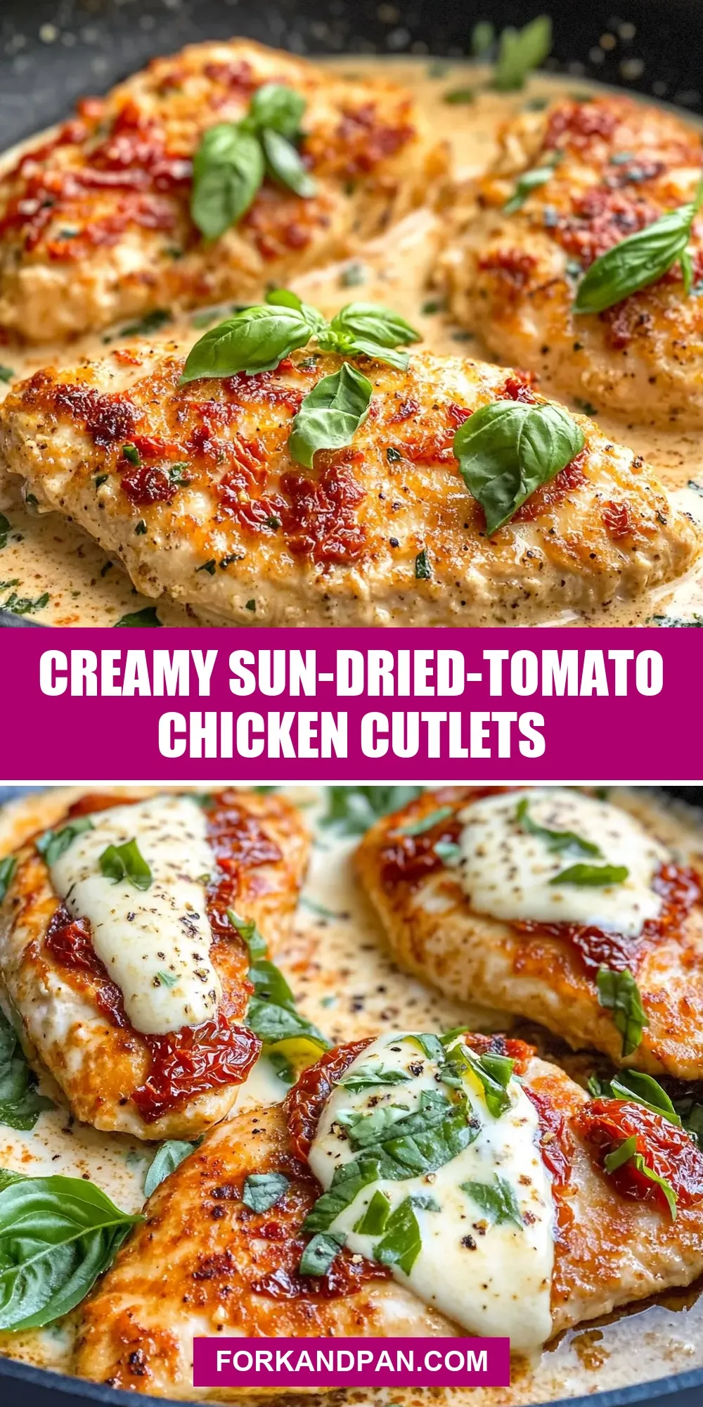 Creamy Sun-Dried-Tomato Chicken Cutlets Recipe