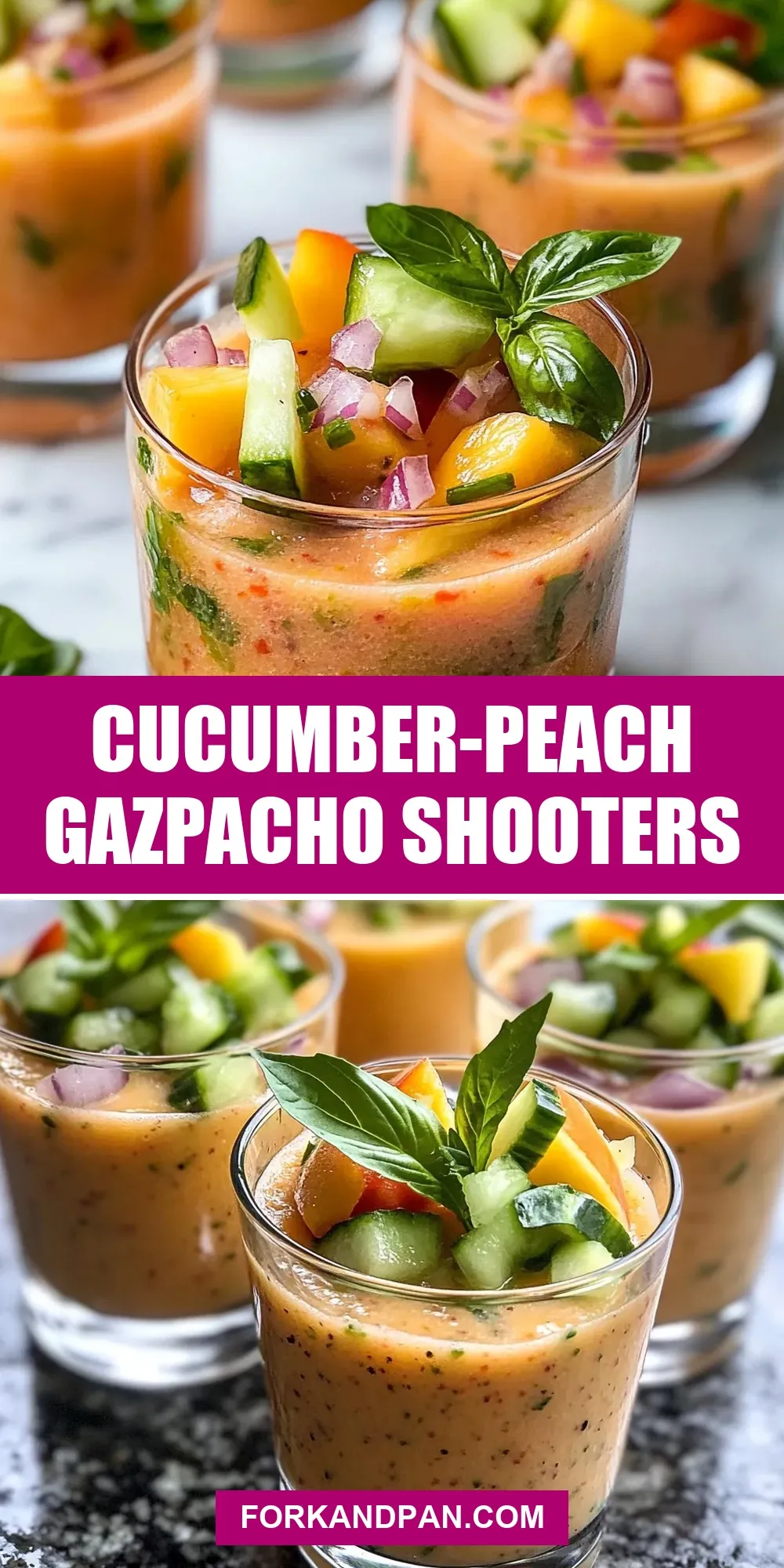 Delicious Cucumber-Peach Gazpacho Shooters