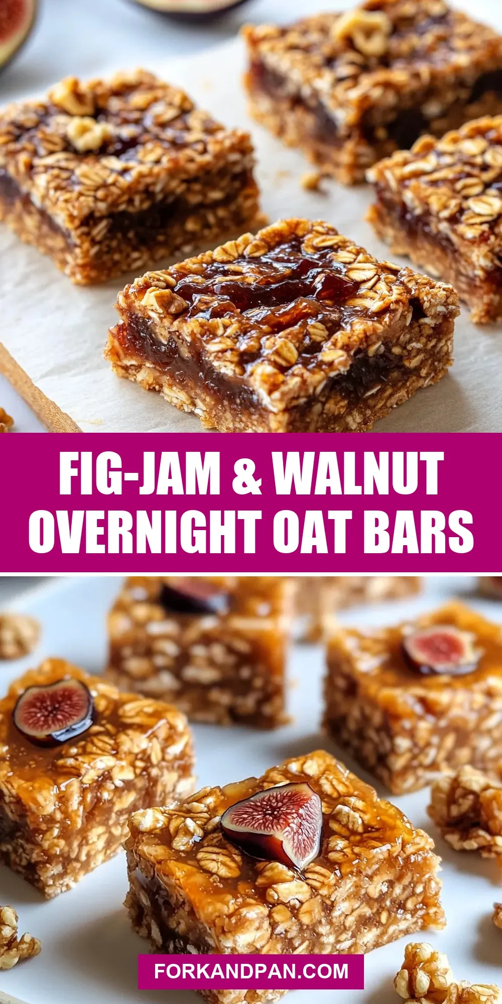 The Best Fig-Jam & Walnut Overnight Oat Bars Ever