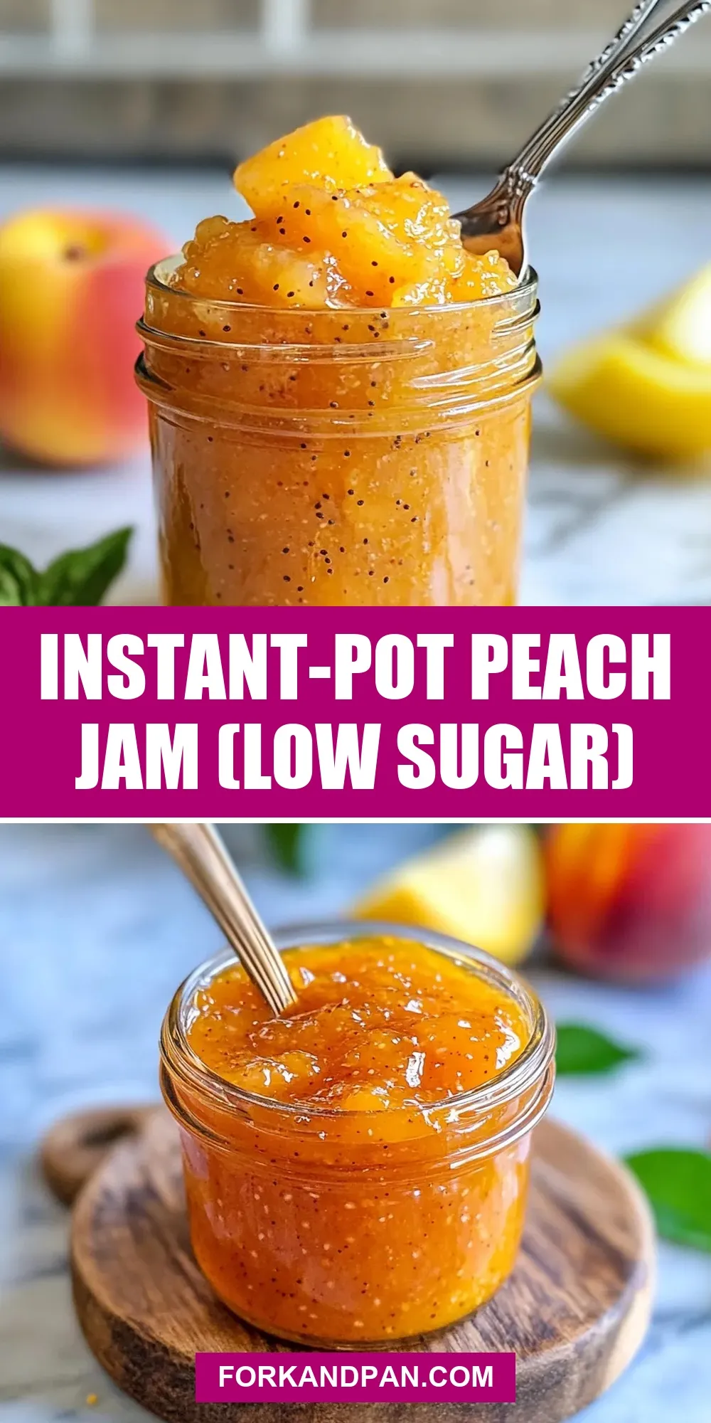 The Best Instant-Pot Peach Jam (Low Sugar) Ever