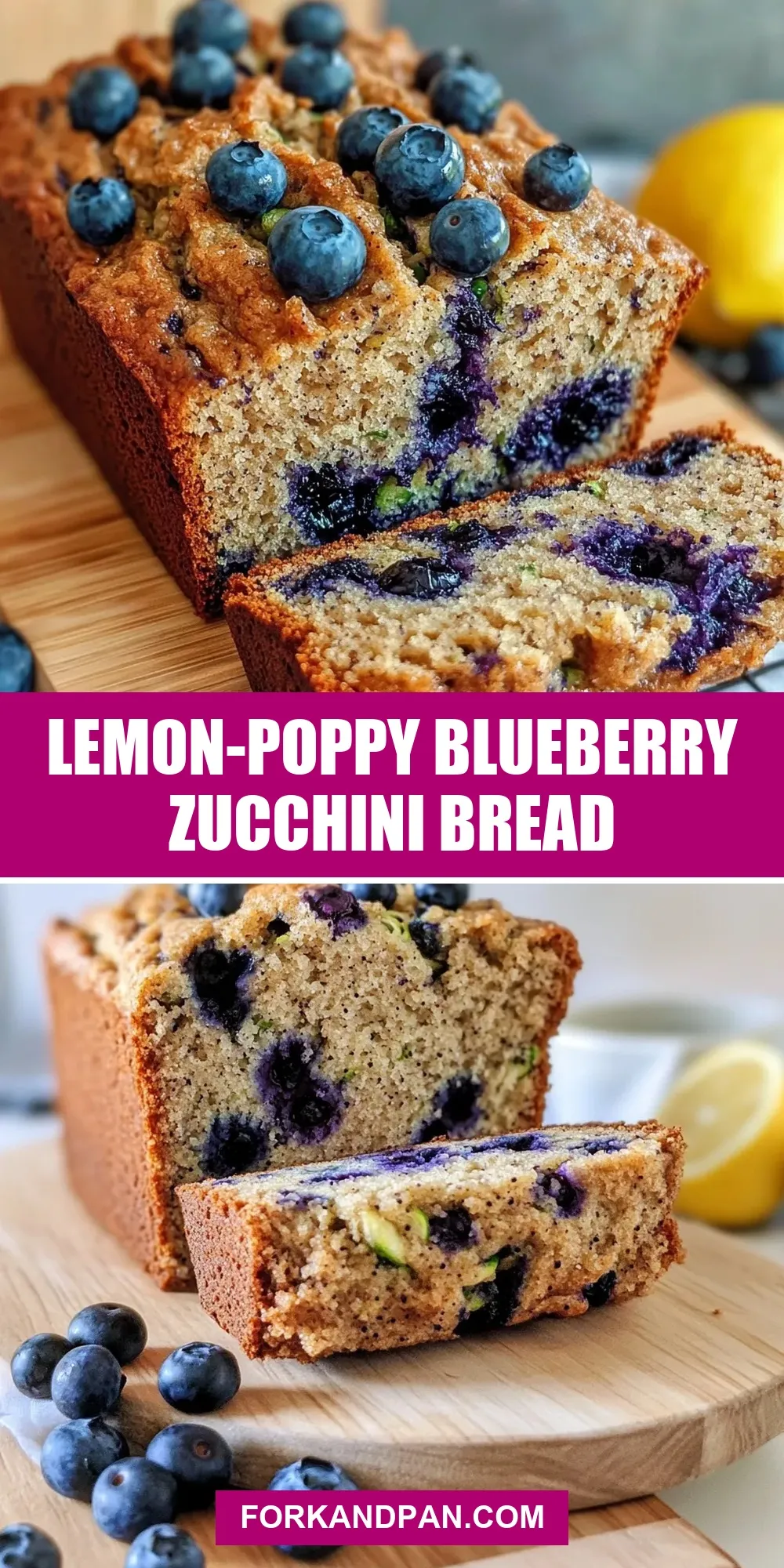 How To Make Tasty Lemon-Poppy Blueberry Zucchini Bread
