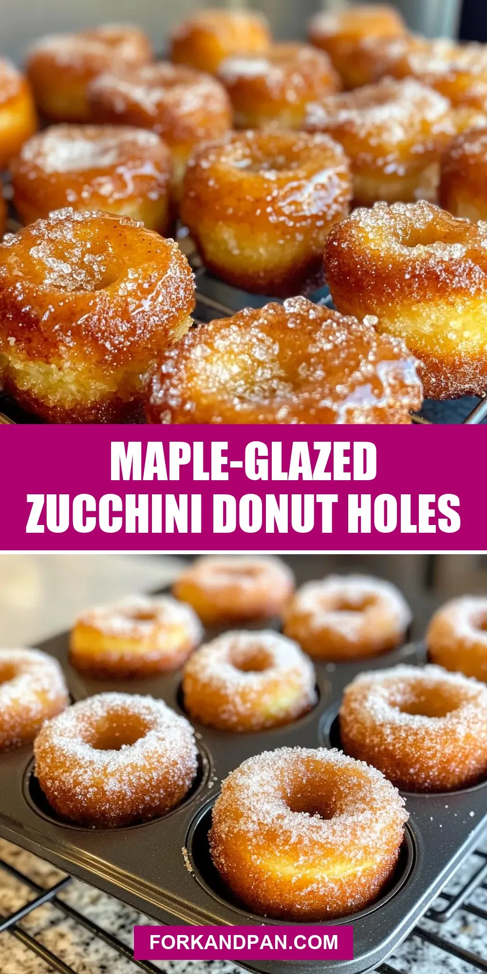 Maple-Glazed Zucchini Donut Holes Recipe
