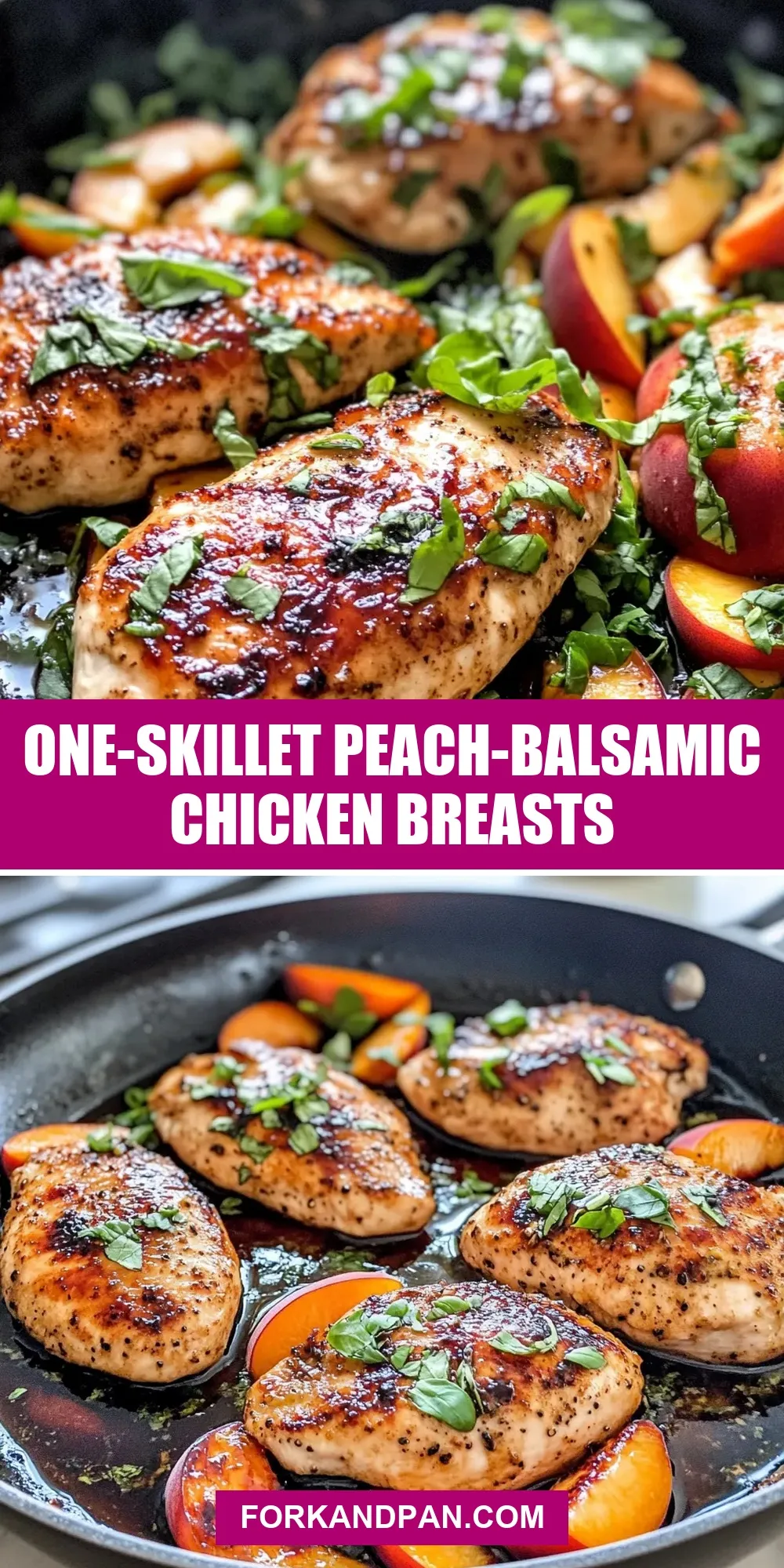 One-Skillet Peach-Balsamic Chicken Breasts Recipe