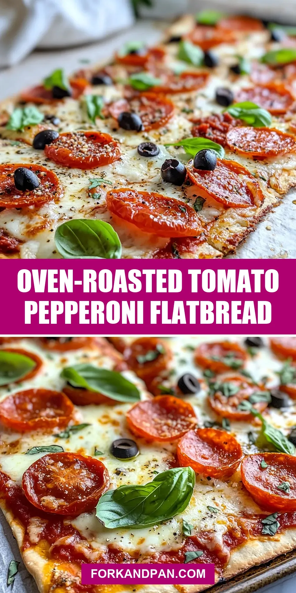 Easy Oven-Roasted Tomato Pepperoni Flatbread Recipe