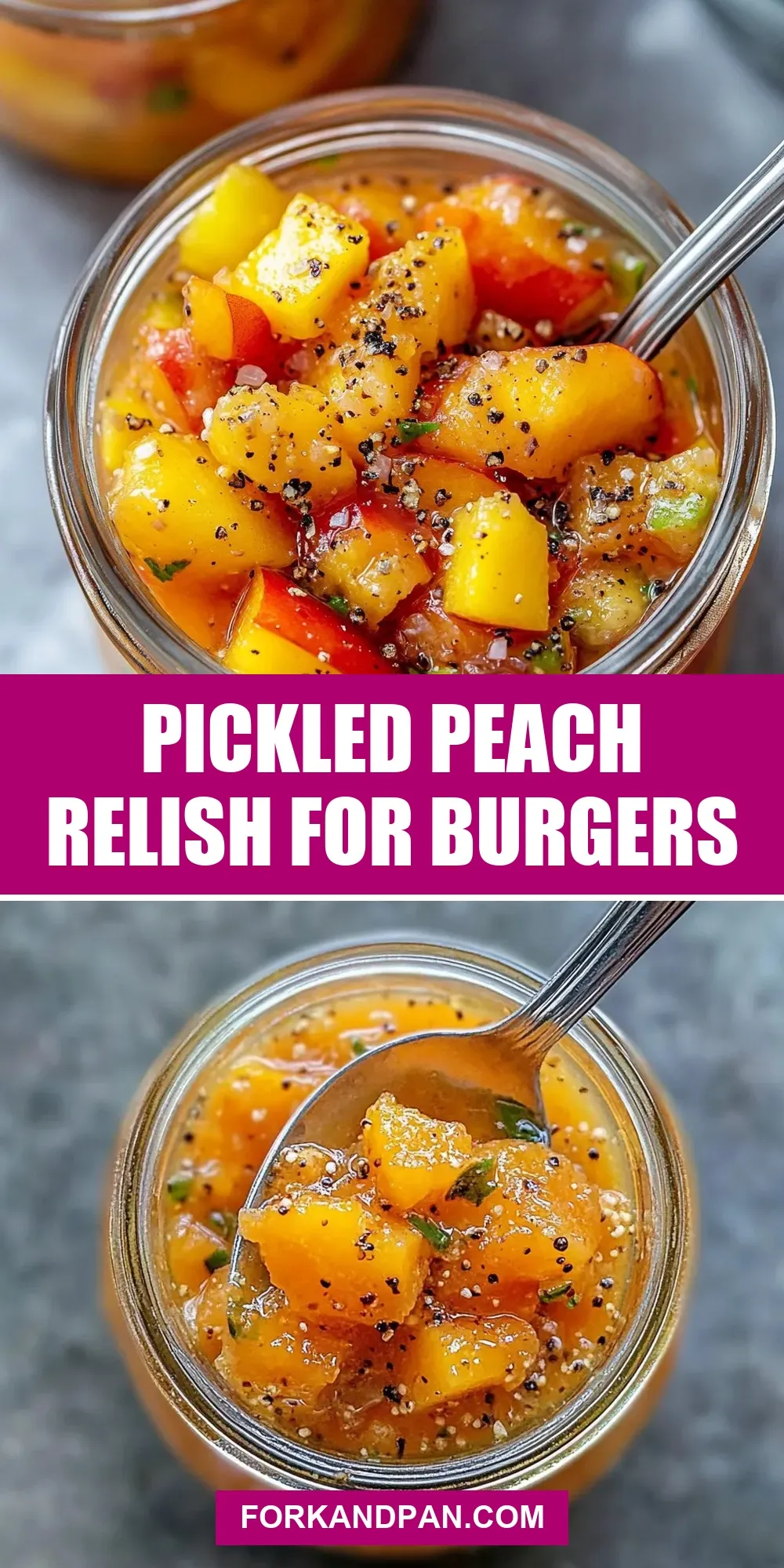 Easy Pickled Peach Relish For Burgers Recipe