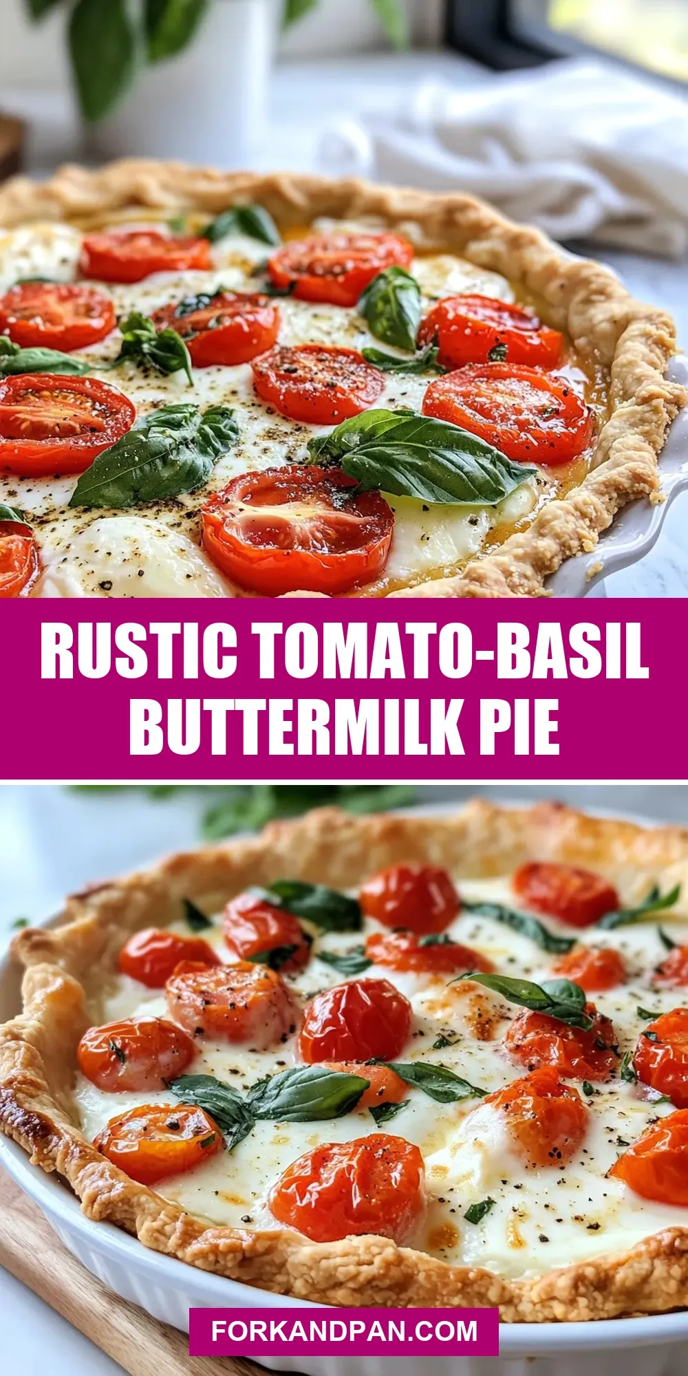 Rustic Tomato-Basil Buttermilk Pie Recipe