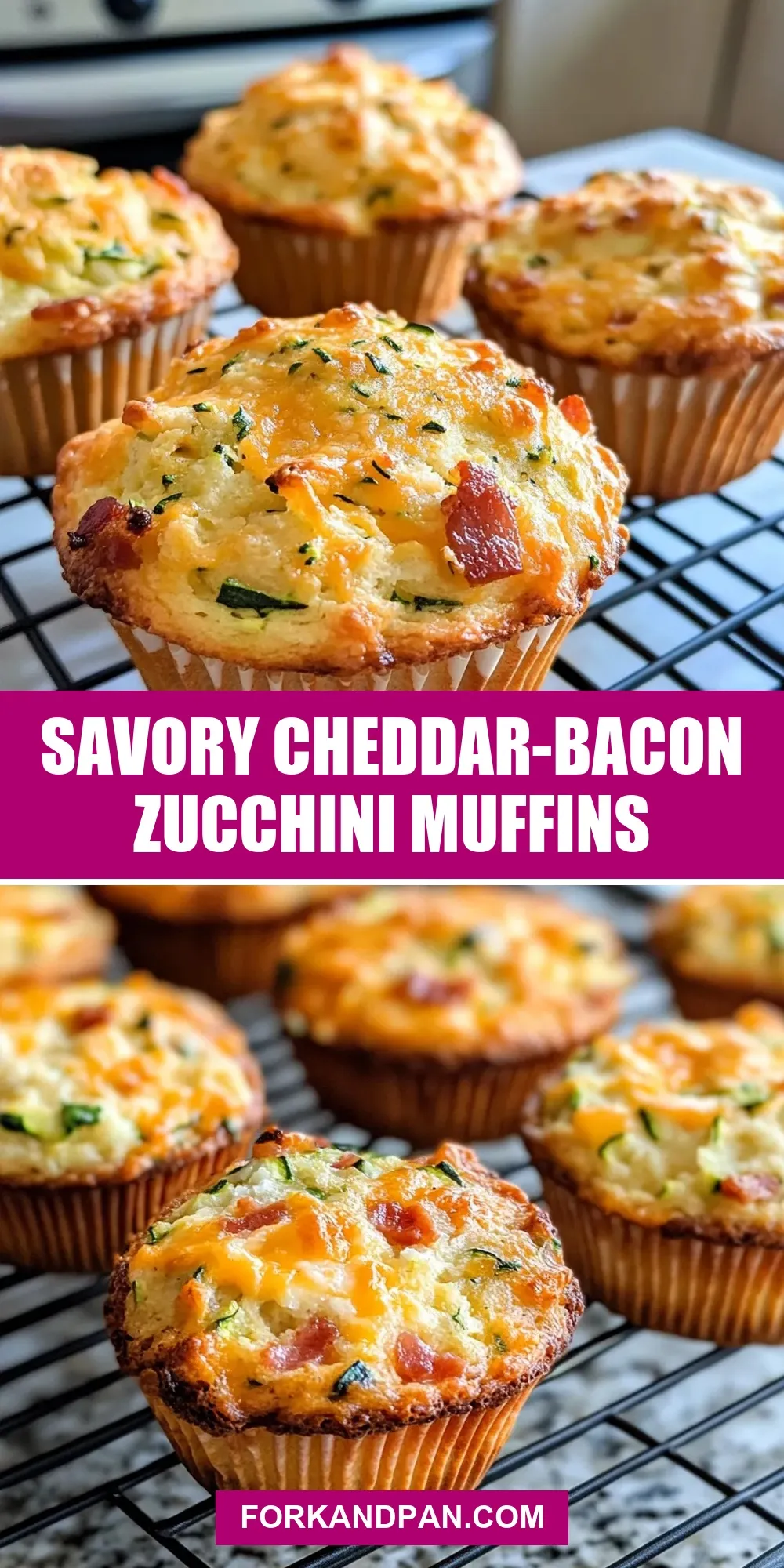 The Best Savory Cheddar-Bacon Zucchini Muffins