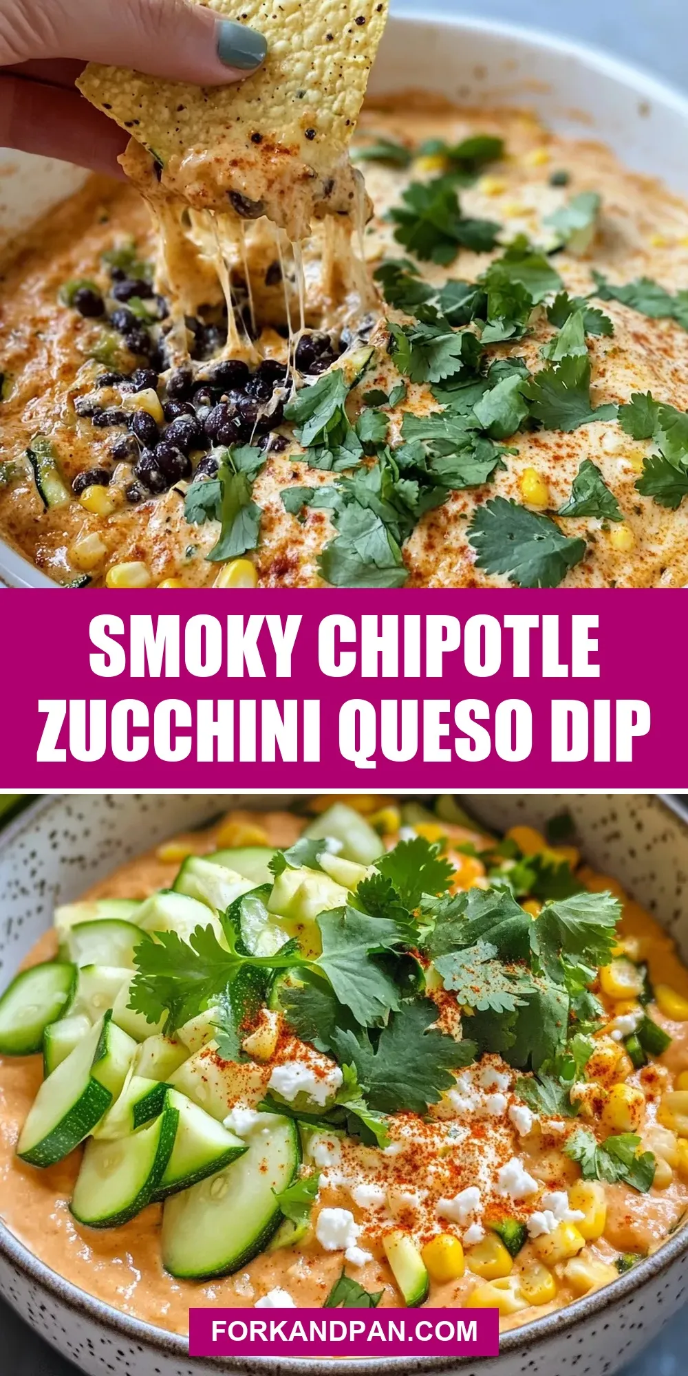 The Best Smoky Chipotle Zucchini Queso Dip Ever