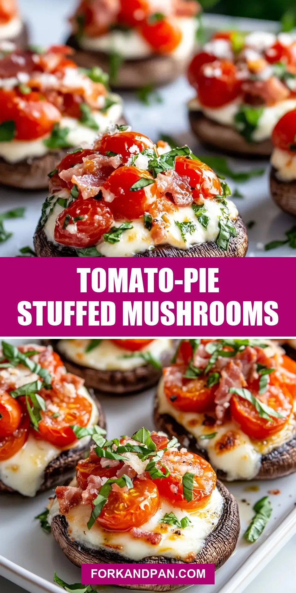 How To Make Easy Tomato-Pie Stuffed Mushrooms