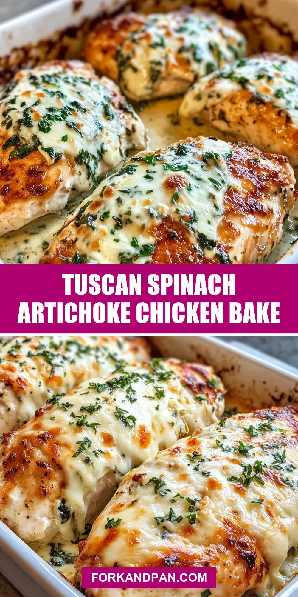 Tuscan Spinach Artichoke Chicken Bake (The Best & Delicious)