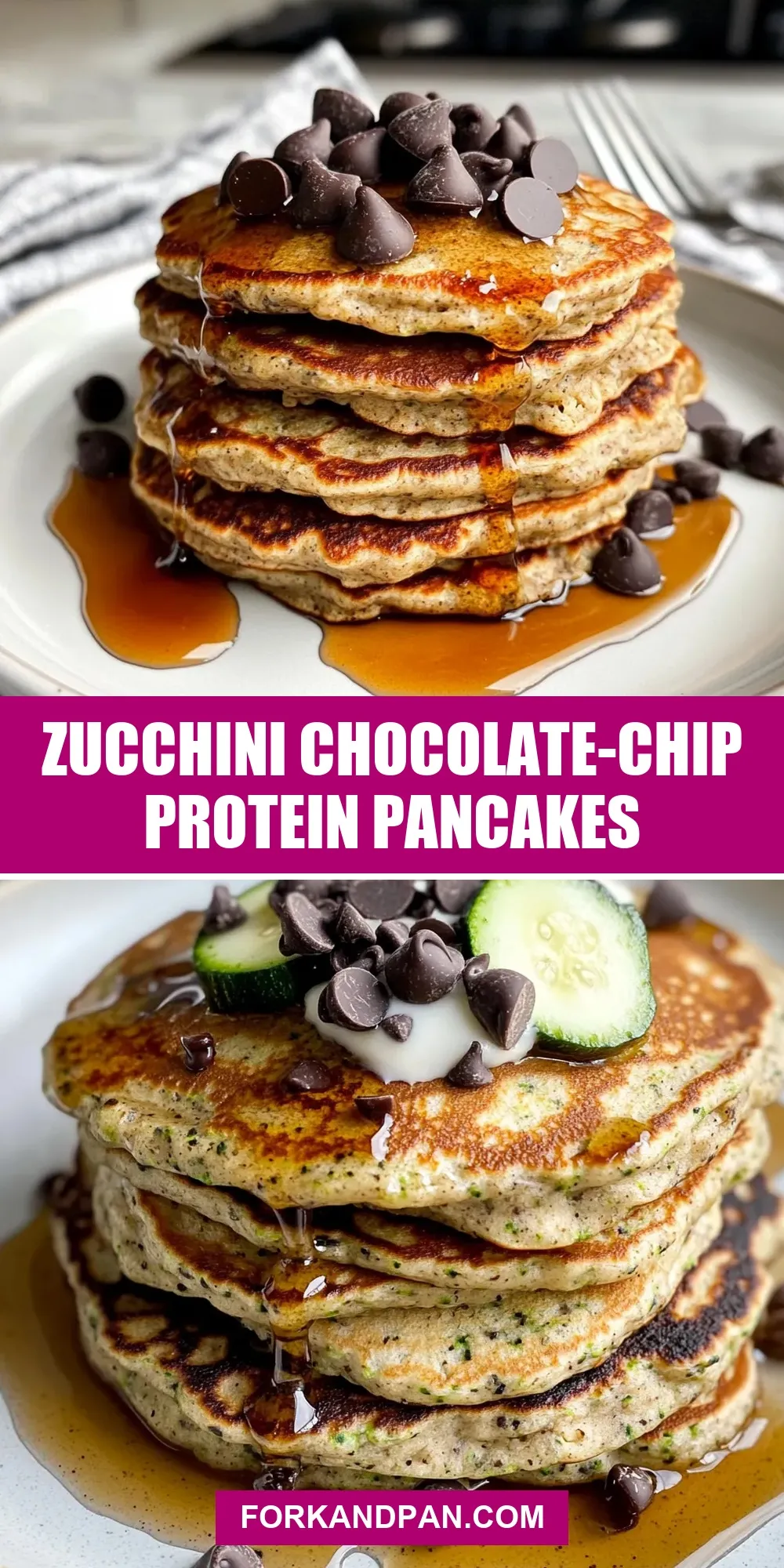 The Best Zucchini Chocolate-Chip Protein Pancakes Ever
